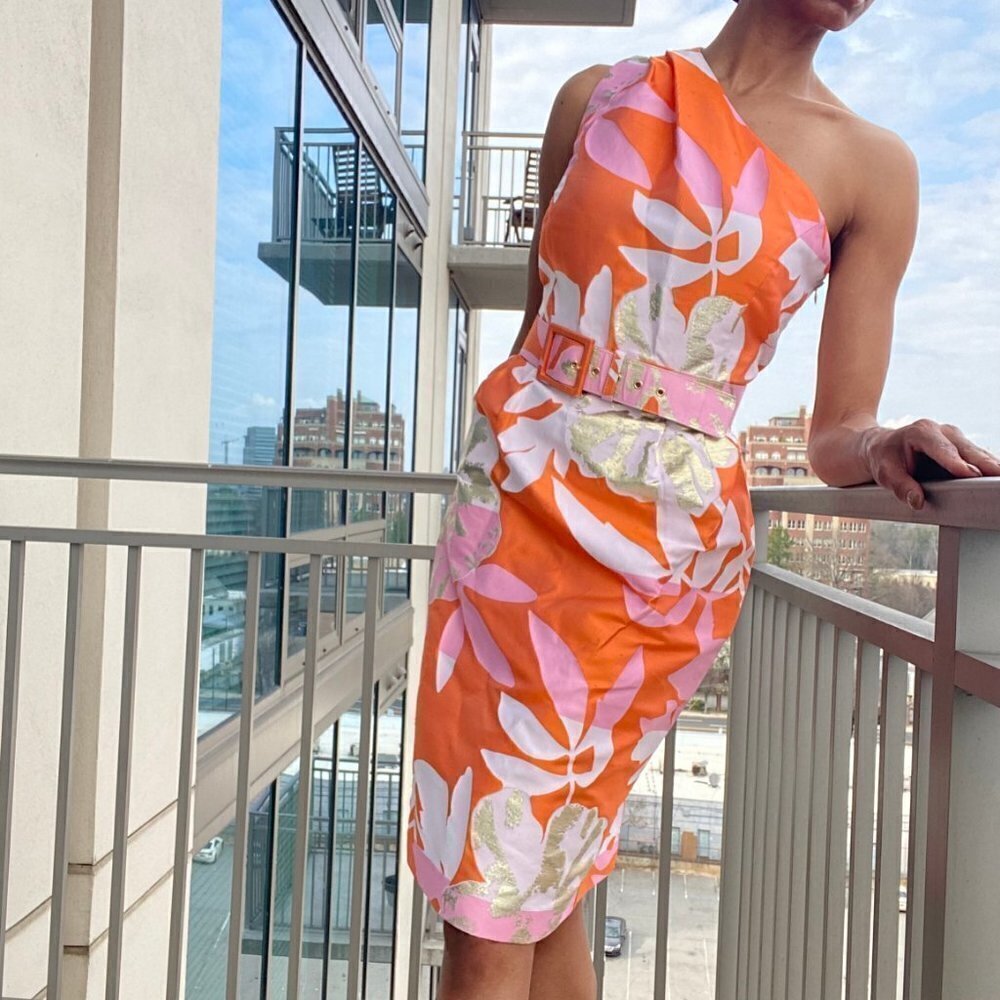 NWT St. John Designer Floral Dress  12